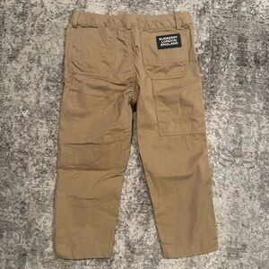 BURBERRY Boys Logo Patch Cargo Khaki Pants